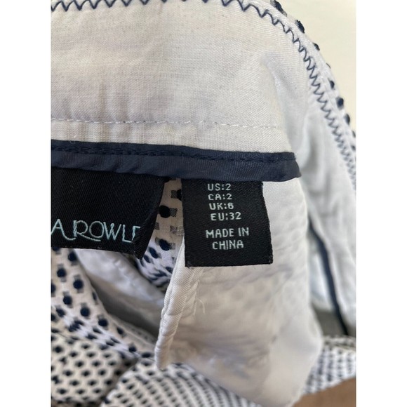 Cynthia Rowley Size 2 Dizzy Dot Shorts Scalloped Hem White Low Rise Stretch - Picture 8 of 10